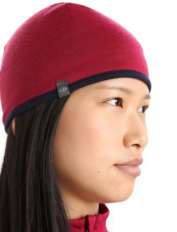 Cherry / Midnight Navy Icebreaker Unisex Merino Pocket Beanie Women's Hats | AU 1488PJJQ